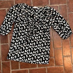 Anthro Rosebud Foxes Blouse
